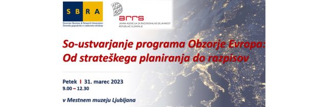 So-ustvarjanje programa Obzorje Evropa: Od strateškega planiranja do razpisov,