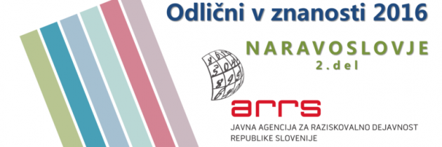 Odlični v znanosti 2016 – naravoslovje 2. del