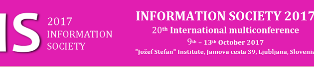 20. mednarodna multikonferenca »INFORMACIJSKA DRUŽBA 2017
