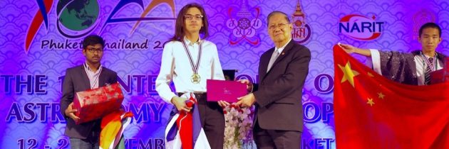Zmaga študenta Alekseja Jurca na 11. mednarodni olimpijade iz astronomije in astrofizike