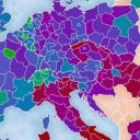 Zemljevid krajev z najvišjo izobrazbo v Evropi