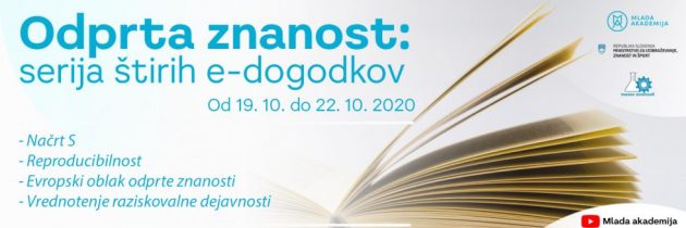 Odprta znanost 2020: serija štirih e-dogodkov