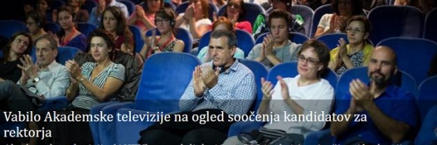 UNIVERZA 2025 – pogovor z rektorskima  kandidatoma